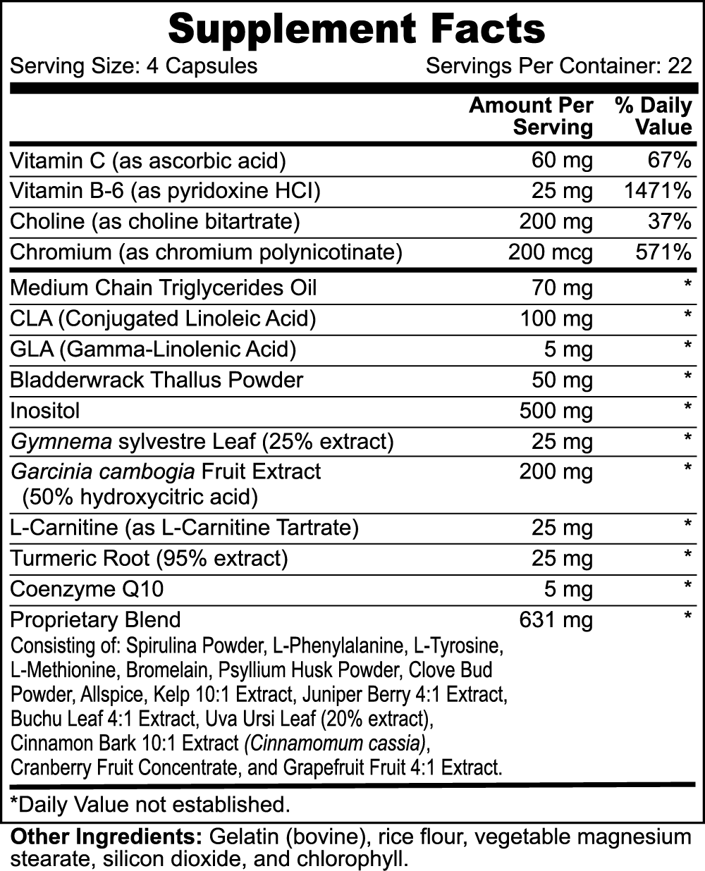 Ballo Nutrition Weight Off Capsules 1 Month Supply