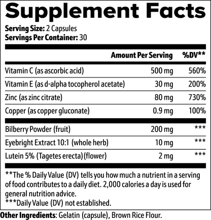 Ballo Nutrition Vision Support Capsules 1 Month Supply