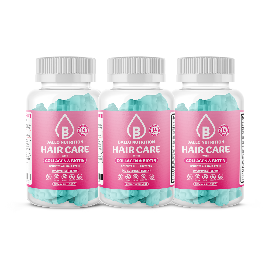 Ballo Nutrition Hair Care Gummies 3 Month Supply